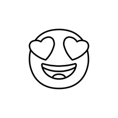 love emoji icon Flat logo isolated symbol