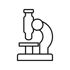 microscope icon Flat logo isolated symbol