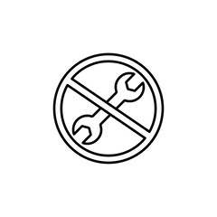 no repair cion Flat logo isolated symbol