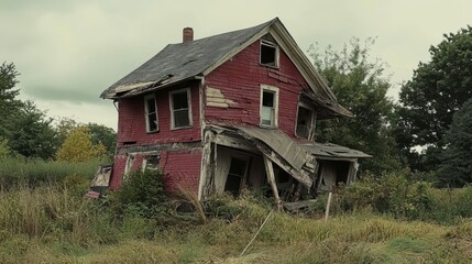 neglect house falling down