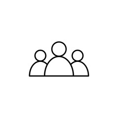 People icon Flat logo isolated symbol