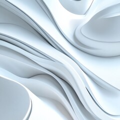 Abstract White Curving and Wavy Shapes