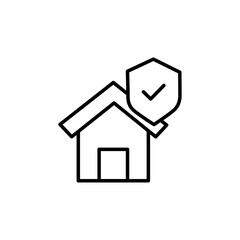 safe house icon Flat logo isolated symbol