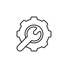 setting icon Flat logo isolated symbol