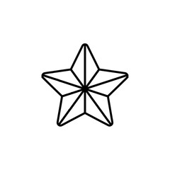 star icon Flat logo isolated symbol