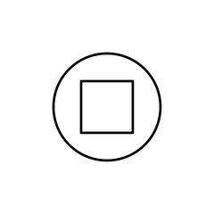 stop recording icon Flat logo isolated symbol