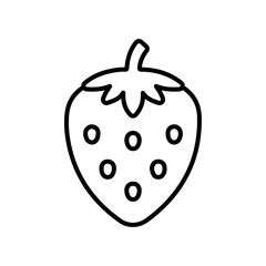 strawberry icon Flat logo isolated symbol