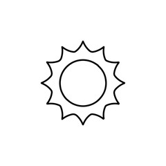 sun icon Flat logo isolated symbol