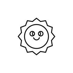 sun icon Flat logo isolated symbol