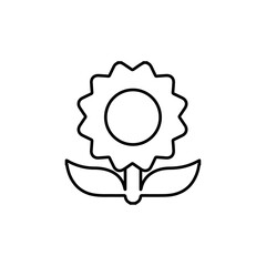 sunflower icon Flat logo isolated symbol