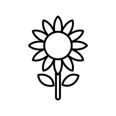 sunflower icon Flat logo isolated symbol