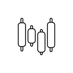 trade candle icon Flat logo isolated symbol