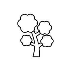 tree icon Flat logo isolated symbol