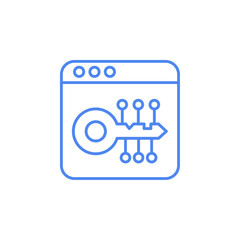 webkey icon Flat logo isolated symbol