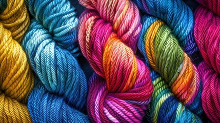 Multicolored cotton yarn for knitting