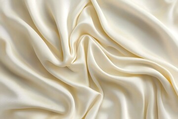 Obraz premium Draped Ivory Satin Fabric with Soft, Smooth Texture