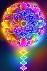 colorful Flower of Life wallpaper