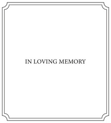 Funeral vector card. Empty card. Digital Funeral Announcement Invitation Template in vector Illustrator