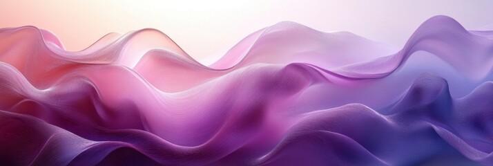 Obraz premium Soft lavender gradient, intertwined abstract lines, serene and harmonious design, perfect for soothing backgrounds and modern aesthetics