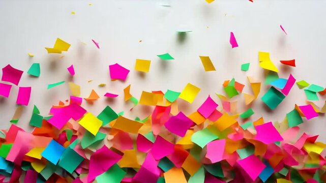 Colorful Sticky Notes in Vibrant Pink, Green, and Yellow Create Dynamic Background for Creativity and Organization