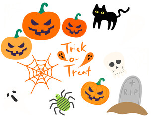 Happy Halloween illustration,할로윈 컬렉션
