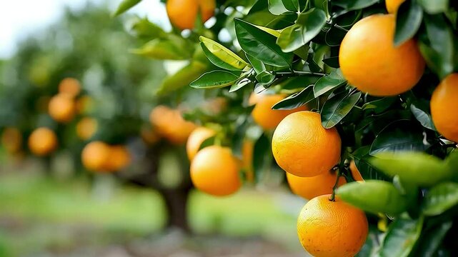 close up orange on a tree