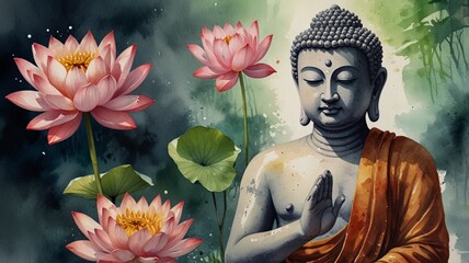 buddha statue in the garden