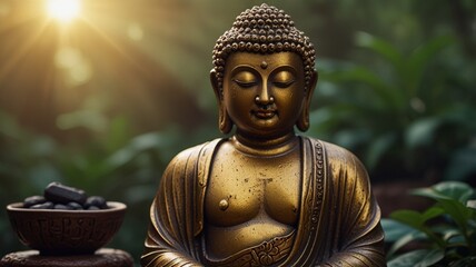 golden buddha statue