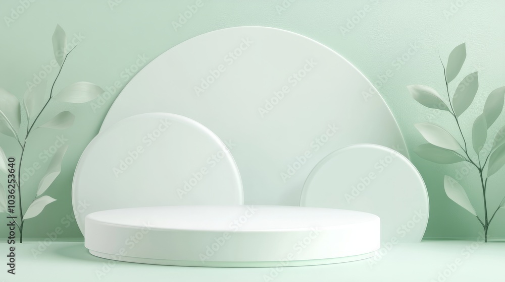 Poster minimalistic 3e empty backdrop display with soft colours
