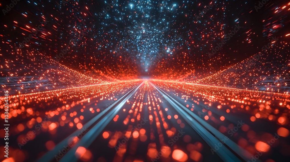 Poster futuristic indoor cycling track with holographic speed and distance tracking projections high tech d
