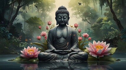 buddha statue in the garden