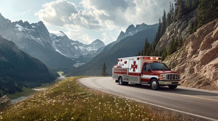 ambulance on the road