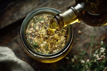 Golden essence: premium olive showcased in its natural form, richness of flavor, purity, quality that embodies essence of fine culinary traditions and luxurious gourmet experiences.