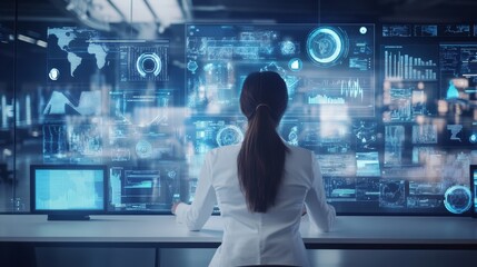 A futuristic AI-driven personalized virtual tutoring system, modern educational environment with interactive teaching tools and customized learning modules, Educational style