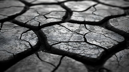 Cracked Earth Texture - Abstract Background Illustration