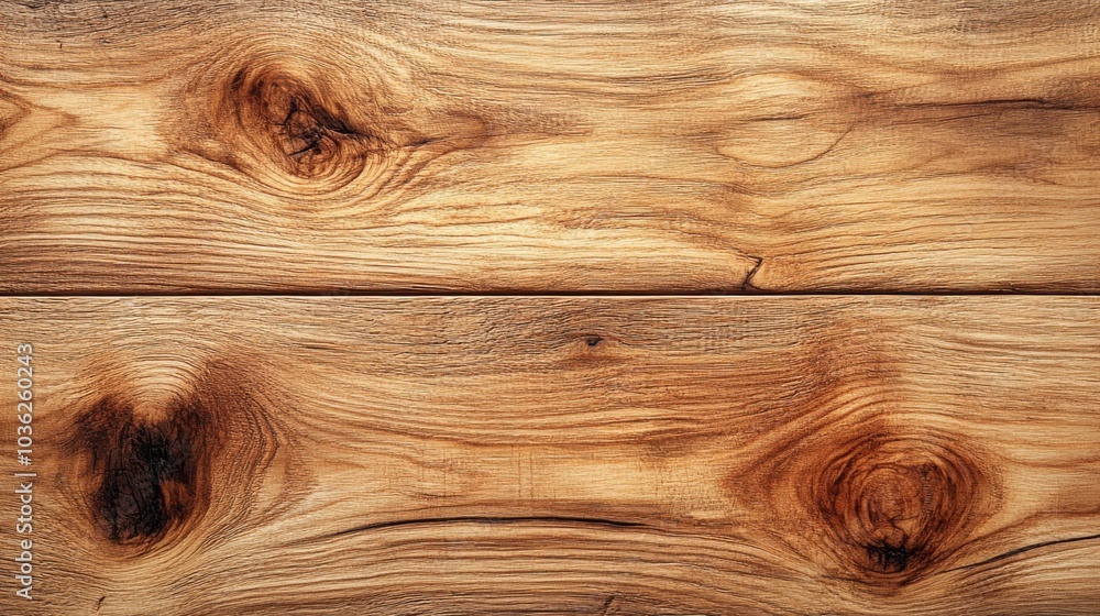 Aufkleber a close-up view of a wooden surface displaying intricate grain patterns and natural knots. the warm 