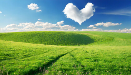 Fototapeta premium ハート型の雲