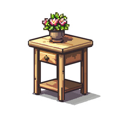 table, furniture, wood, wooden, stool, chair, bench, seat, brown, interior, home, design, object, antique, isolated, old, vintage, desk, style, small, decoration, simple, sit, empty, nobody