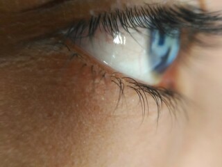 close up of a male eye