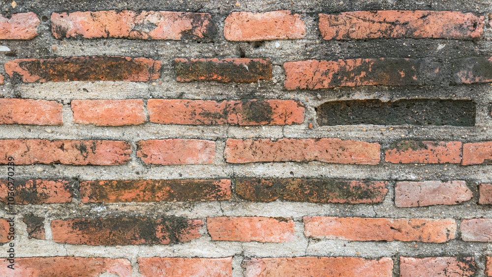 Poster brickwall background brown old architecture pattern texture cement wall stone rough abstract block c