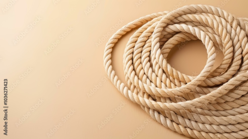 Poster transform your space with a stylish round rope set, featuring a chic twisted pattern for a warm deco