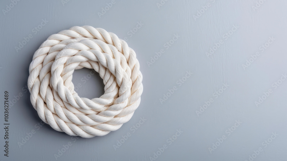 Poster transform your space with a stylish round rope set, featuring a chic twisted pattern for a warm deco