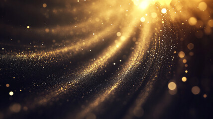 Obraz premium Golden sparks and shimmering lights create a captivating atmosphere for New Year’s Eve celebrations