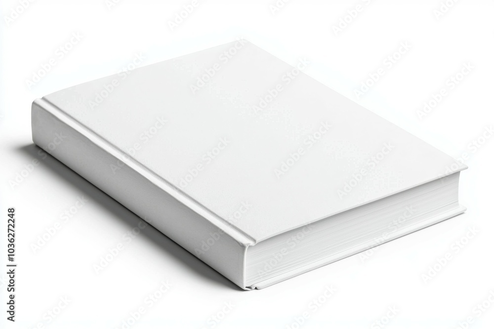 Sticker A white book with a white cover and white pages