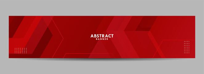 Fototapeta premium Abstract red color combination geometric background. Dynamic shape composition. Cool background design for banner