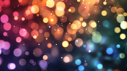 Obraz premium Colorful bokeh lights shining brightly to celebrate New Year's Eve festivities at midnight
