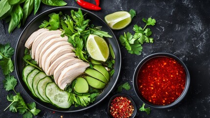 Fresh Ingredients for Healthy Chicken Dish Preparation