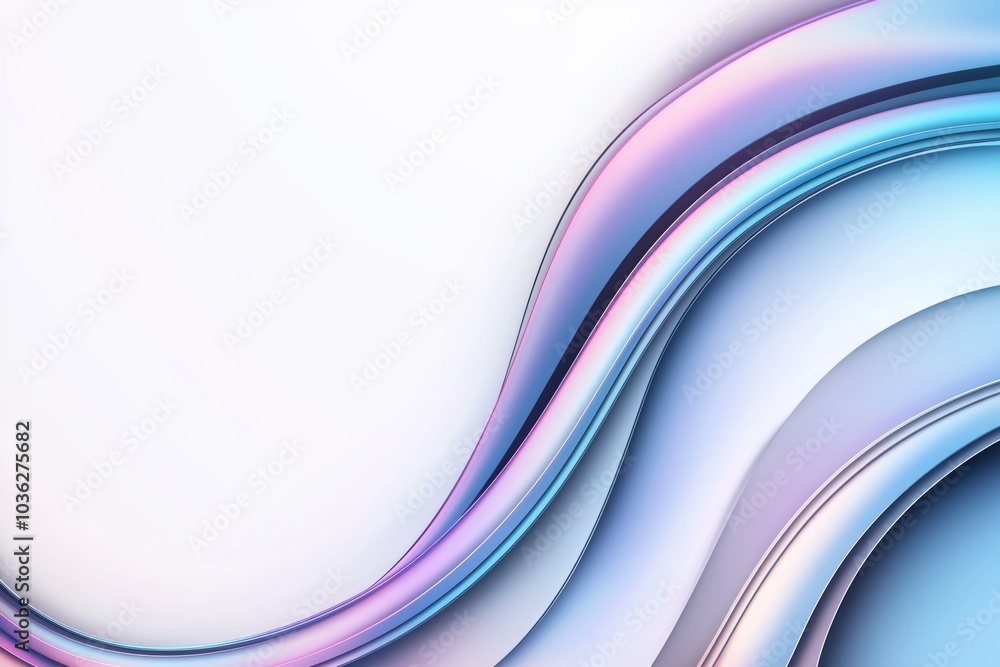 Poster abstract waves in soft colors create a modern design suitable for backgrounds or wallpapers in vario