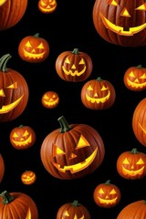 halloween background with pumpkins