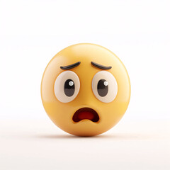 Crying face emoji expressing sadness and concern with big eyes